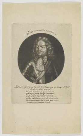 Bildnis des Joannes Georgius III. Saxoniae Dux