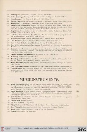 Musikinstrumente (Nr. 1325-1340)