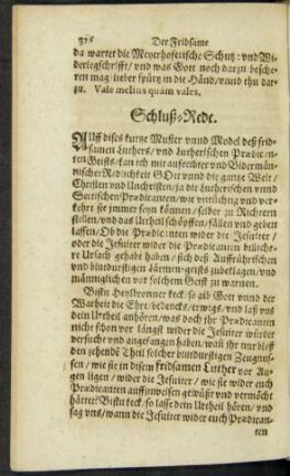 Schluß-Rede.