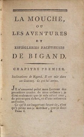 La mouche, ou les aventures et espiégleries facétieuses de Bigand, 1