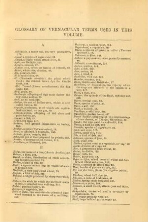 Glossary of vernacular terms used in this volume