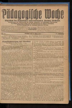 Gewerkschaftsbewegung und Lehrerschaft : (Fortsetzung statt Schluß)