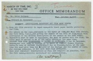Telegramm von Richard de Rochemont, TIME The New Weekly Newsmagazine, New York - Chicago an Erich Salomon