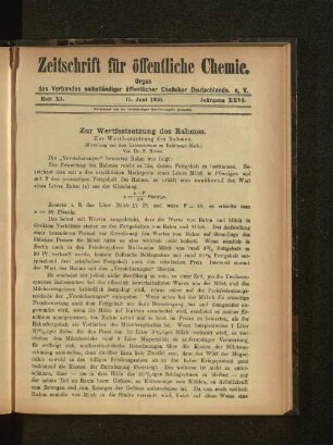 Heft XI, Jahrgang XXVI