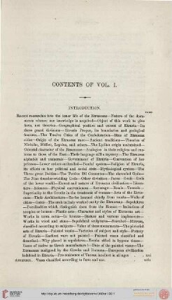Contents of Vol. I