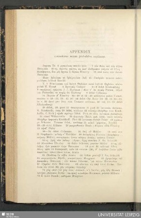 Appendix : coniecturas minus probabiles continens