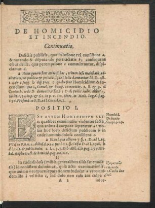 De Homicidio Et Incendio.