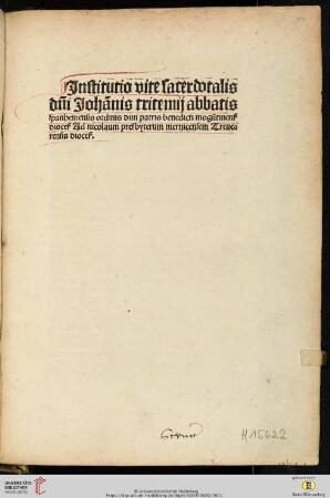 Institutio vitae sacerdotalis