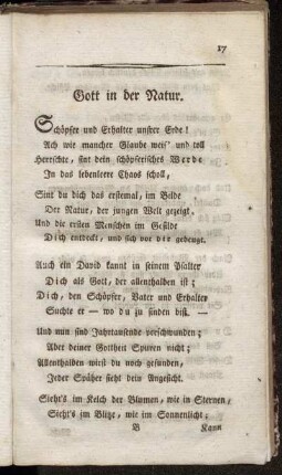 Gott in der Natur.