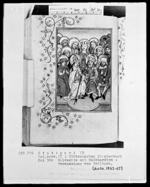 Deutsches Gebetbuch (Waldburg-Gebetbuch) — Heiligenversammlung, Folio 30verso