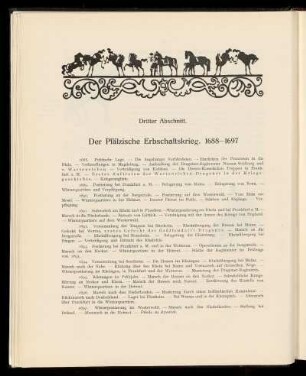 Dritter Abschnitt. Der Pfälzische Erbschaftskrieg. 1688-1697.