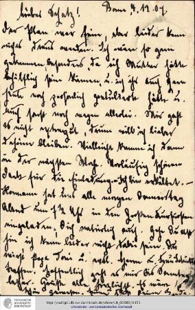 Postkarte vom 04.12.1907