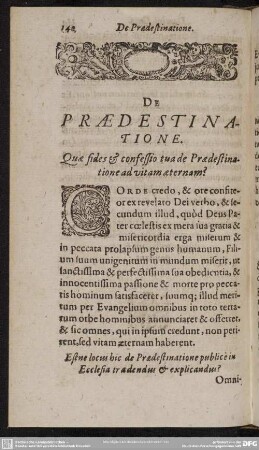 De Praedestinatione