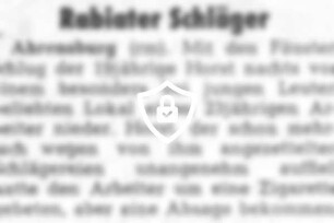 Rabiater Schläger