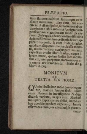 Monitvm De Tertia Editione.