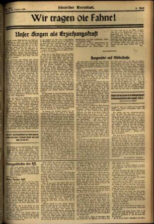 Dritte Ausgabe vom Freitag, den 16. Oktober 1936.