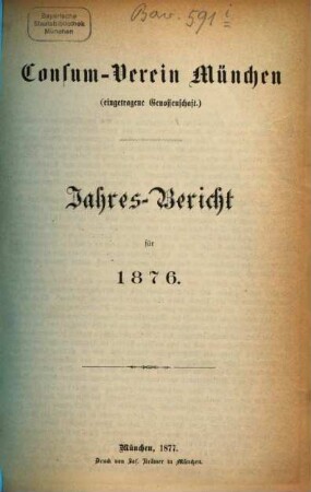 Jahres-Bericht für .... 1876 (1877)