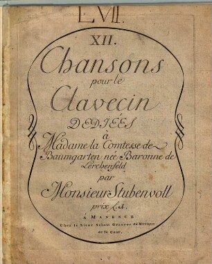 XII chansons pour le clavecin