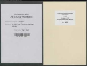 Amt Reineberg - Vogtei Quernheim - Klosterbauerschaft: Unterlagen der Revisionskommission