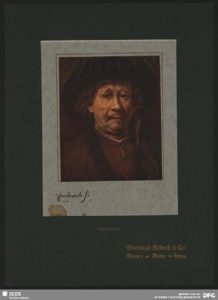 Nach einem Selbstbildnis von Rembrandt