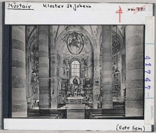 Müstair, St. Johann: Inneres nach Osten
