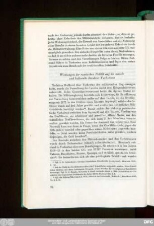 Wirkungen der russischen Politik auf die soziale und kulturelle Struktur Turkestans