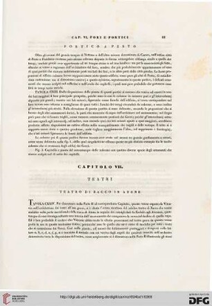 Capitolo VII: Teatri