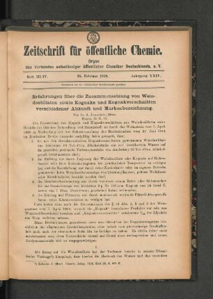 Heft III / IV. 28. Februar 1918.
