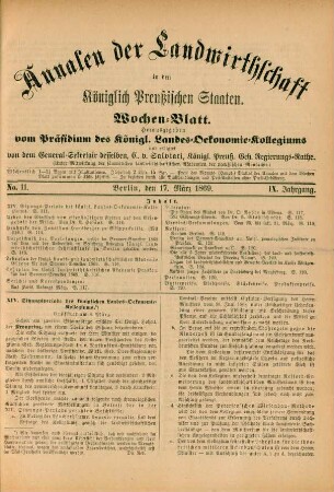 No. 11. Berlin, den 17. März 1869. IX. Jahrgang.