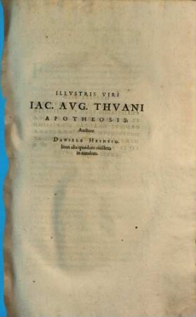 Iac. Avgvsti Thvani Historiarvm Svi Temporis Tomus ..., 1