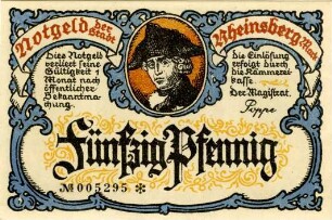 Rheinsberg, Stadt: 50 Pfennig 1922