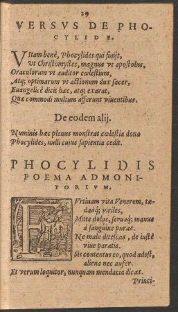 Versus De Phocylide.