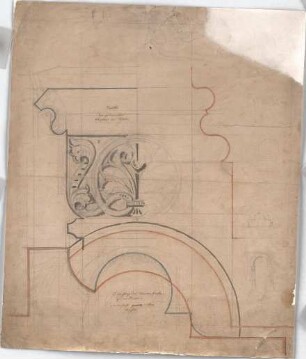 Voit, August von; Kapitelle - Kapitell u. Profil (Details)