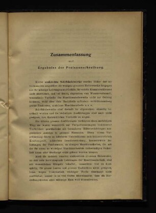Zusammenfassung und Ergebnis der Preisausschreibung.