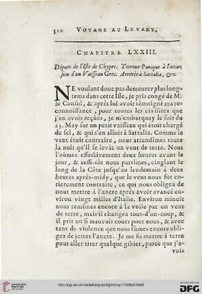 Chapitre LXXIII: Départ de L’Isle de Chypre. […]
