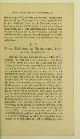 10. Fernere Verbreitung des Christenthums, besonders in Deutschland