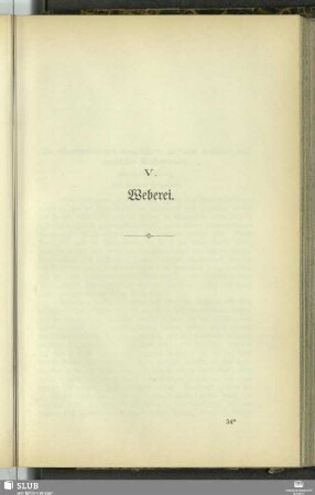 V. Weberei