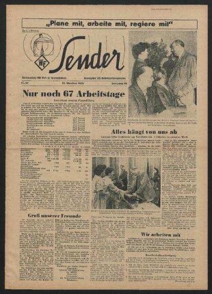 Betriebszeitung 'WF-Sender', Nr.37/1958 (10. Oktober 1958)