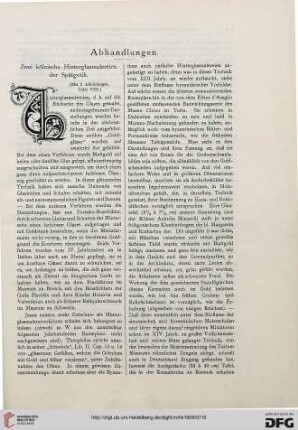 Zwei kölnische Hinterglasmalereien der Spätgotik