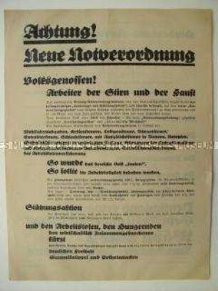 Wahlflugblatt der NSDAP zur Reichstagswahl am 31. Juli 1932 mit scharfer Polemik gegen die SPD