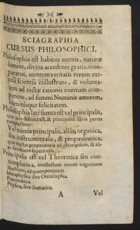 Sciagraphia Cursus Philosophici.