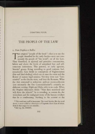 Chapter four - The people of the law