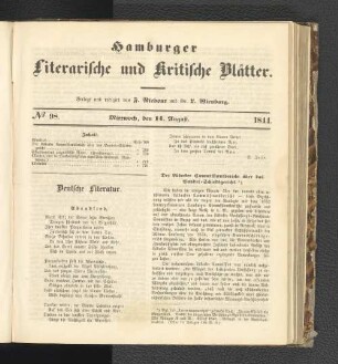 Nummer 98. Mittwoch, den 14. August