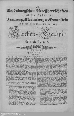 Hartenstein (Fortsetzung) : 38. Lieferung