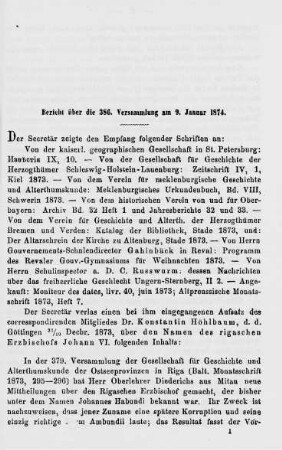 Versammlungsberichte