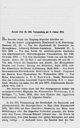 Versammlungsberichte