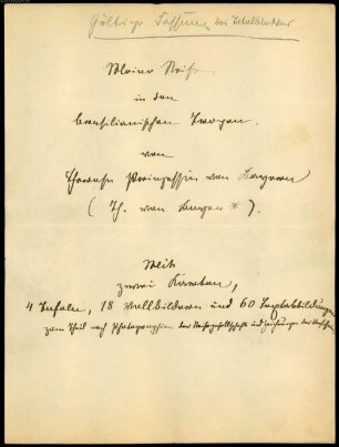 Nachlass von Therese von Bayern (1850-1925) – BSB Thereseana, 5. Therese von Bayern (1850-1925) Nachlass: Meine Reise in den brasilianischen Tropen – BSB Thereseana 5