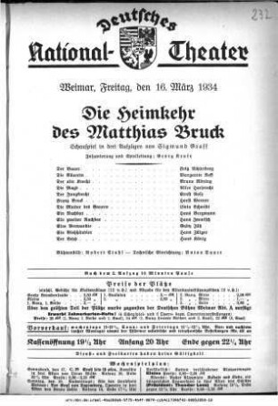 Die Heimkehr des Matthias Bruck