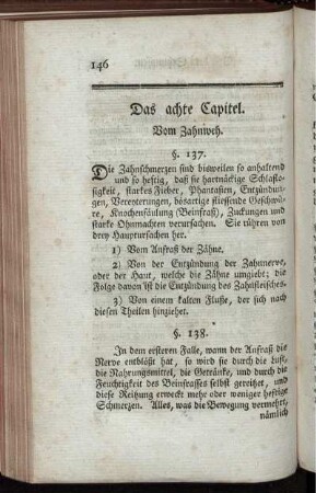 Das achte Capitel. Vom Zahnweh.