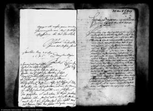 Resignation einer Majorpräbende durch Gustav Bernhardt von Moltke an Philipp Adam Sohnen zu Eltz